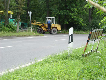 Vorbereitung Straßenbau