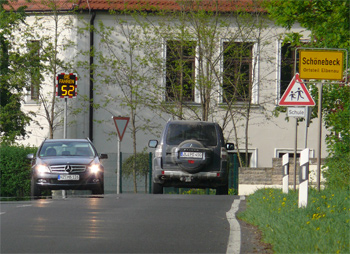 Geschwindigkeitsmessung an der Schule