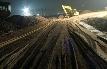 Deichwegebau an der Haberlandbrücke