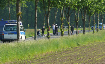 Toter an der Straße nach Plötzky