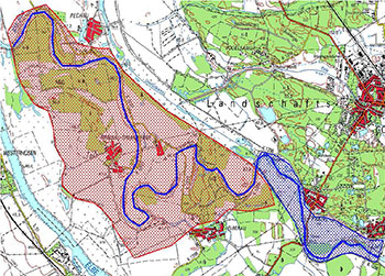 Karte des Revitalisierungsgebietes der Alten Elbe