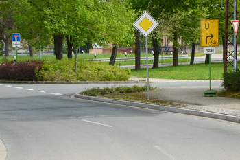 Umleitung für Radfahrer