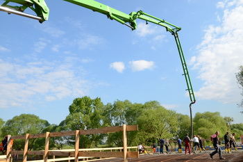 Betonarbeiten an der Haberlandbrücke