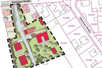 Übersichts-Skizze B-Plan Hinter der Randauer Straße