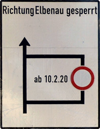 Straßensperrung Plötzky - Elbenau