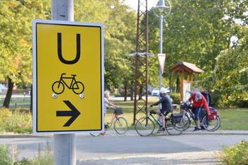 Umleitung für Radfahrer