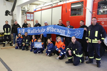 Spendenübergabe an die Jugendfeuerwehr Elbenau