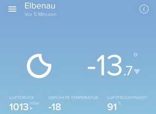 Temperaturanzeige Elbenau