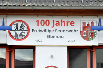 Banner 100 Jahre Feuerwehr
