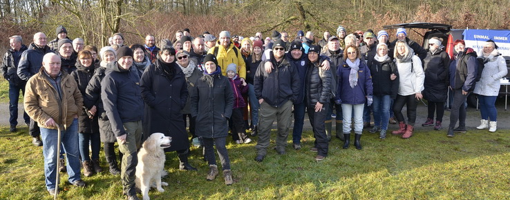 Grünkohlwanderung, Gruppenfoto vor Abmarsch