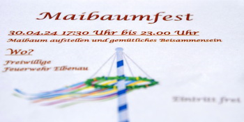 Einladungsflyer zum Maibaumfest