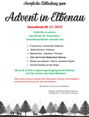 Flyer f&uuml;r das Adventskonzert