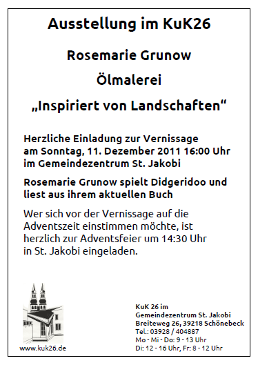 Plakat Rosemarie Grunow