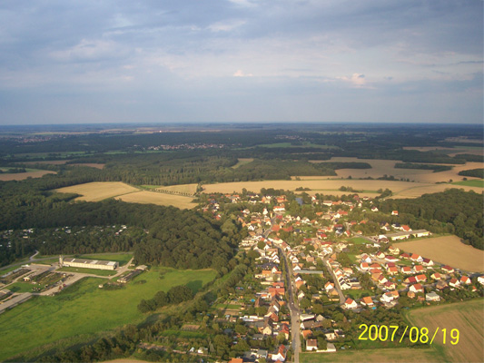 Elbenau vom Ballon aus